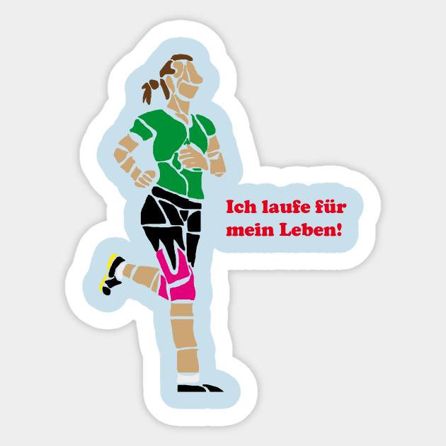 Ich laufe für mein Leben Sticker by WanipaMerch